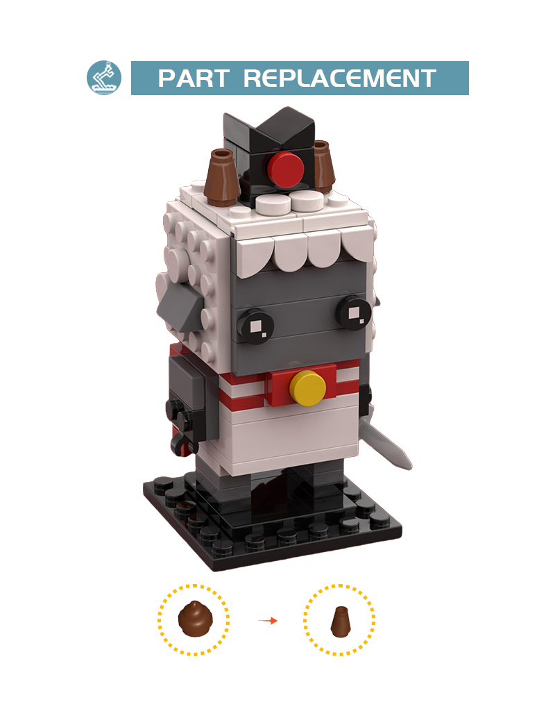 MOC-89588 Cult of the Lamb BrickHeadz with 118 Pieces