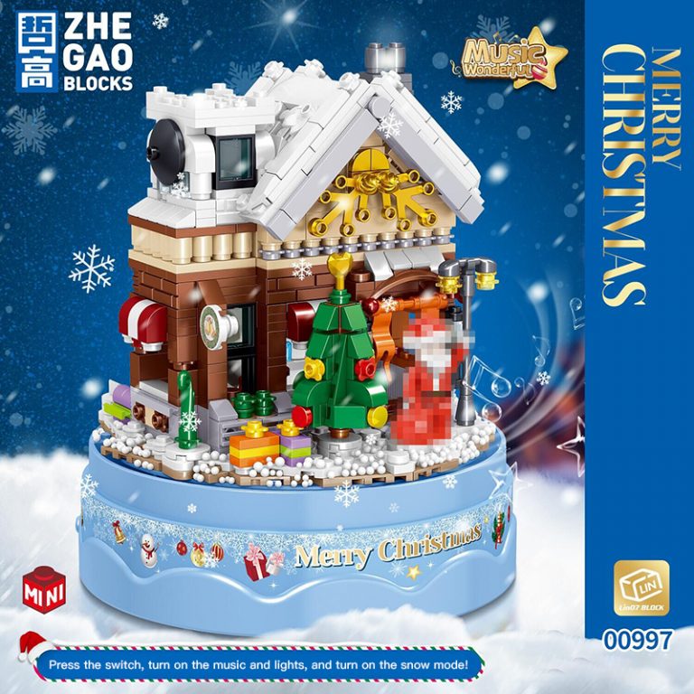 ZheGao 00997 Christmas Snow Music Box With 800 Pieces