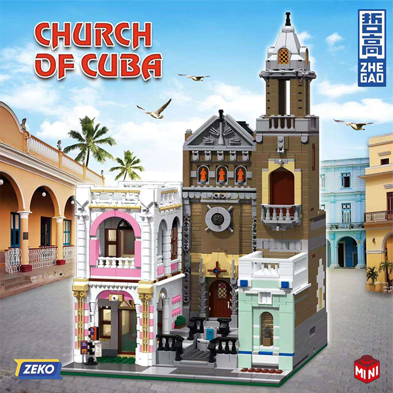 ZHEGAO DZ6021 Church Of Cuba With 2300 Pieces