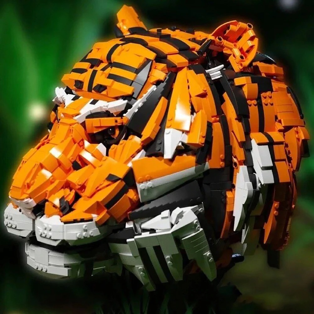  QIZHILE E0300 Tiger Head With 3000 Pieces