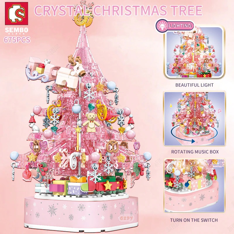 Sembo 605024 Crystal Christmas Tree With 675 Pieces