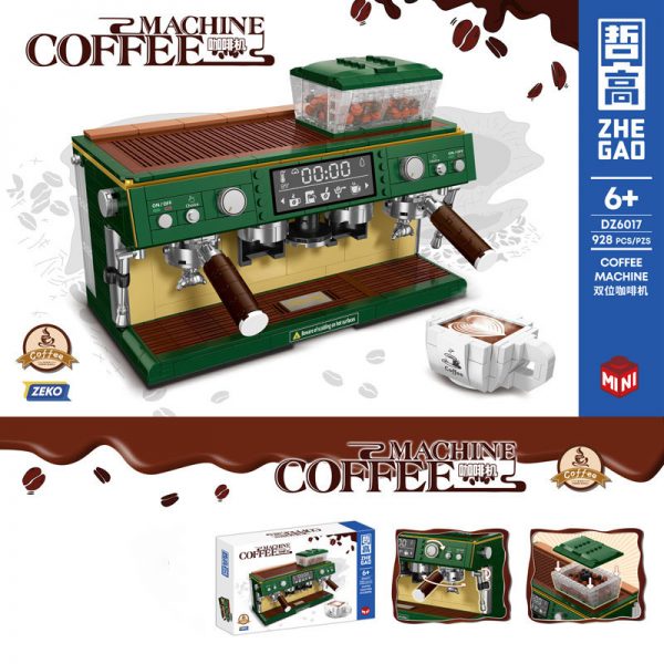 Double Coffee Machine ZHEGAO DZ6017 4 - MOULD KING