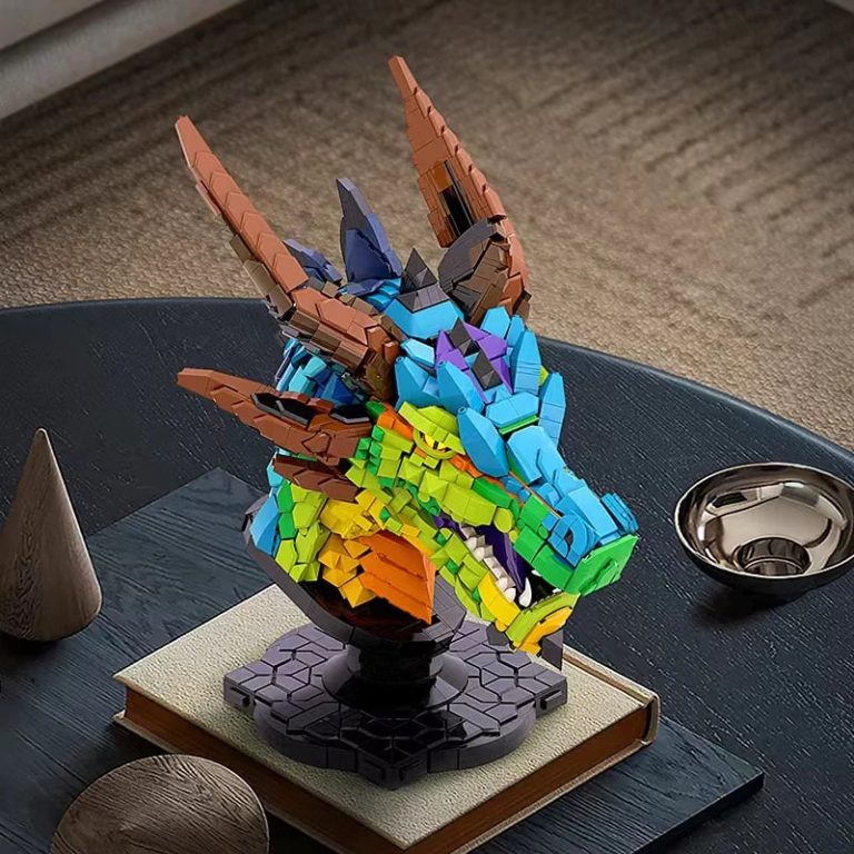 MOC 0088 Colorful Dragon Head With 2551 Pieces