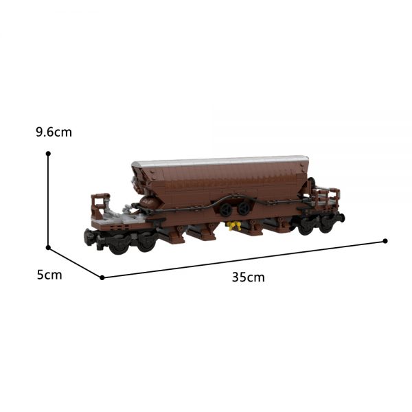 MOC 123192 Hopper wagon brown Tanoos 896 3 - MOULD KING