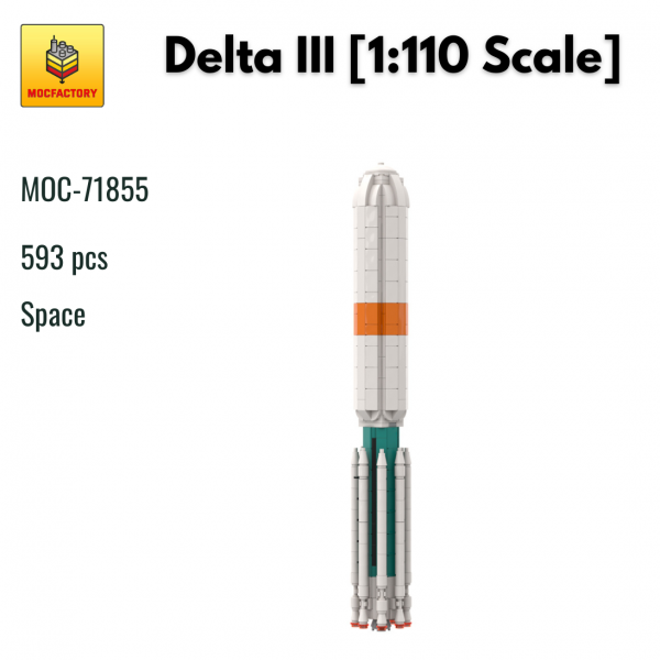 MOC 71855 Space Delta III 1110 Scale MOC FACTORY - MOULD KING