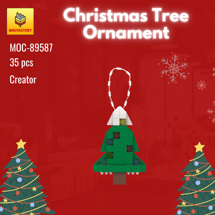 MOC-89587 Christmas Tree Ornament With 35 Pieces