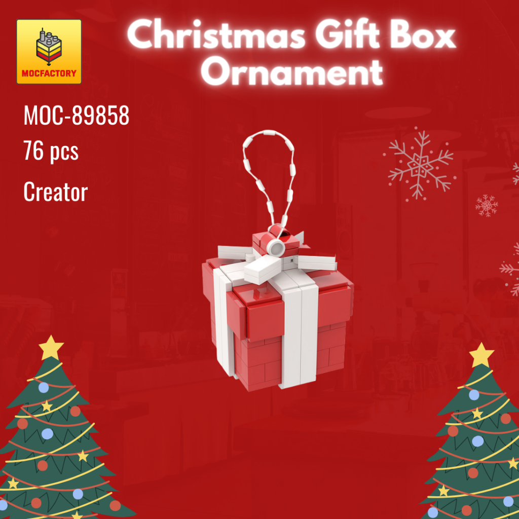 MOC-89858 Christmas Gift Box Ornament With 76 Pieces