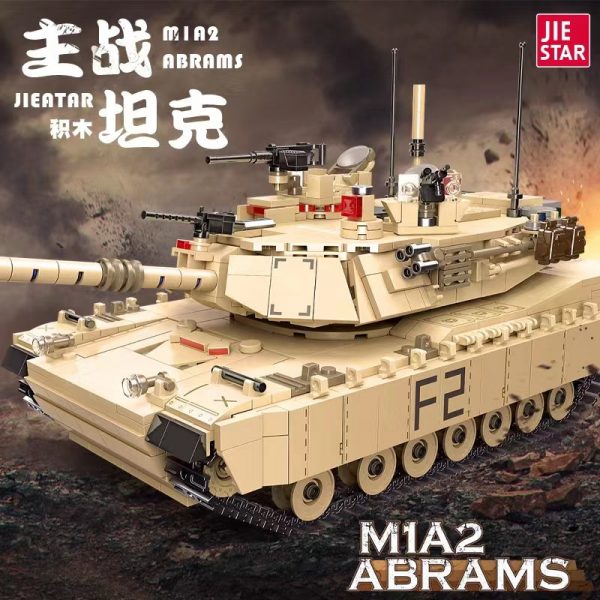 Military JIE STAR 61041 M1A2 Abrams Main Battle Tank 1 - MOULD KING