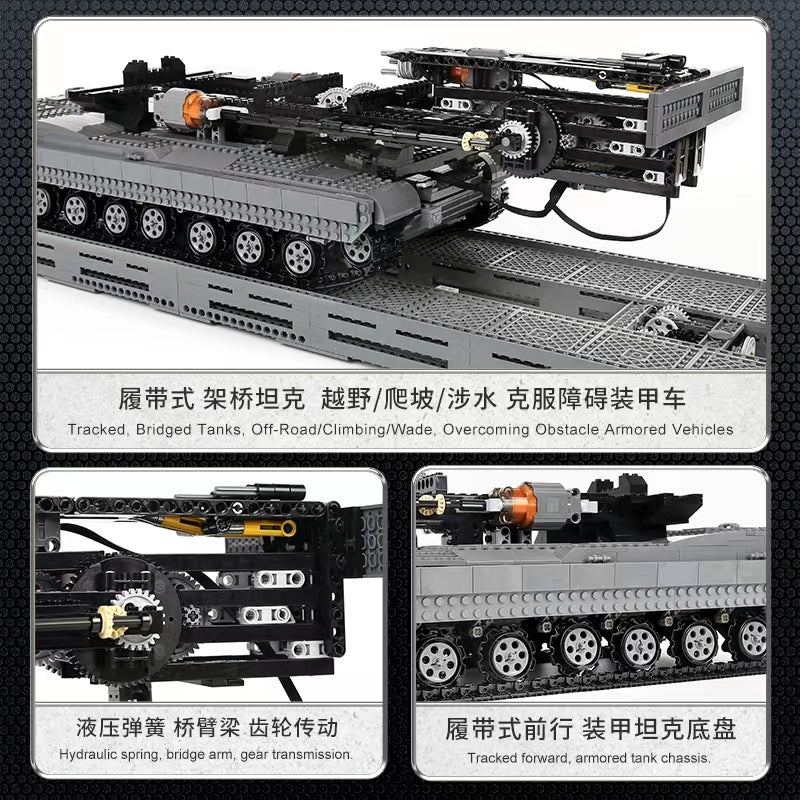  Mould King 20002 RC Bridge Tank With 2388 Pieces