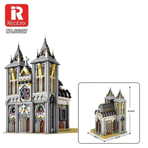 Modular Building Reobrix 66027 Medieval Church 9 - MOULD KING
