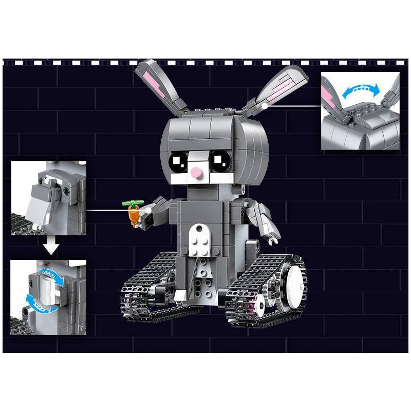 Mould King 13045 Walking Brick Hudy-Rabbit With 344 Pieces
