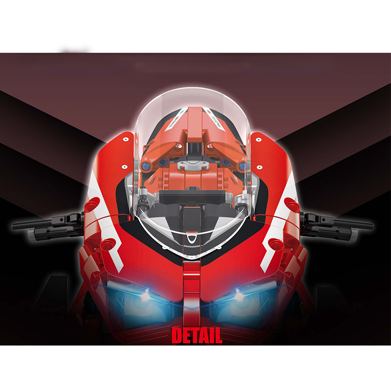 PANLOS 672101 1:5 Red Ducati V4S Motorcycle With 2098 Pieces