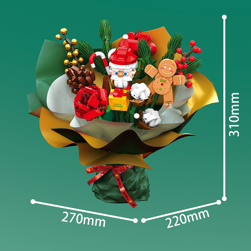 SEMBO 605026 Romantic Christmas Bouquet With 2963 Pieces