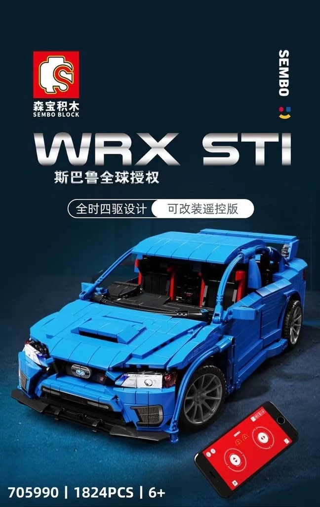 SEMBO 705990 1:14 Subaru WRX STI With 1824 Pieces