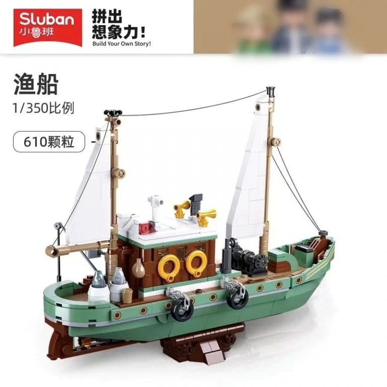 SLUBAN M38-B1119 Fishing Boat With 610 Pieces