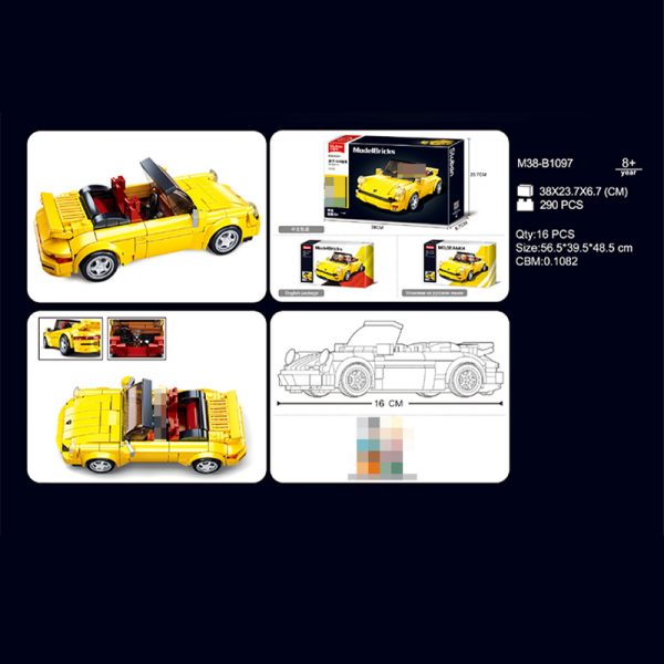 Speed Champions Yellow 930 Racers Sports Car 1 - MOULD KING