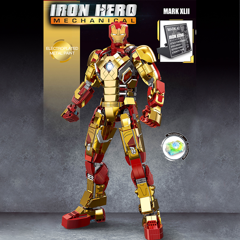 TUOLE 6011 Super Heros Marvel MK42 Iron Hero Mechanical With 1266 Pieces