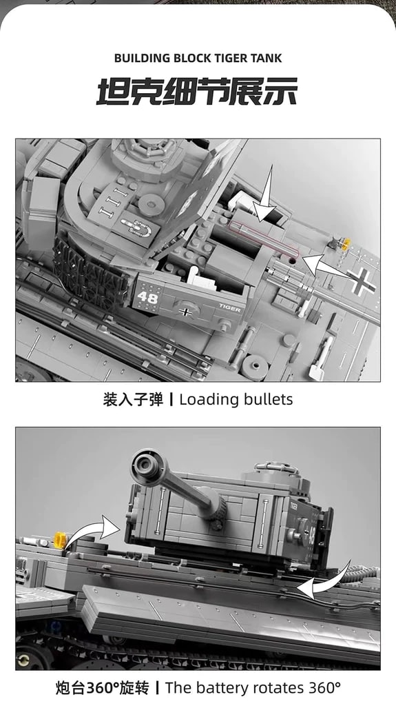 TGL T4016 RC TIGER TANK With 2236 Pieces