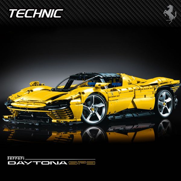 Technic MOC 43143 Yellow Ferrari Sports Car 1 - MOULD KING