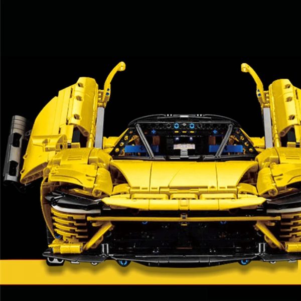 Technic MOC 43143 Yellow Ferrari Sports Car 4 - MOULD KING