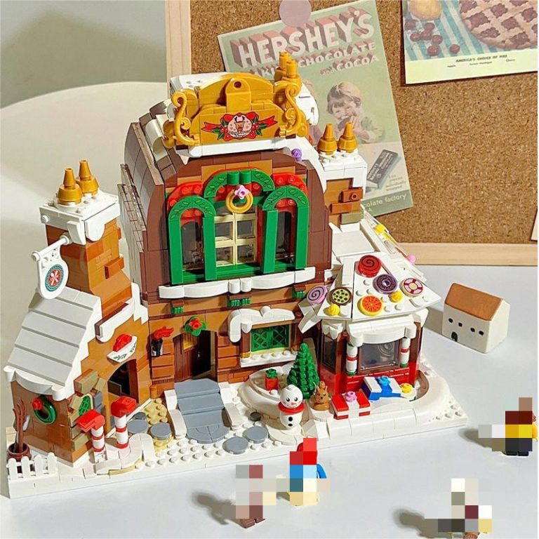 ZHEGAO DZ6025 Christmas Gingerbread House With 1481 Pieces