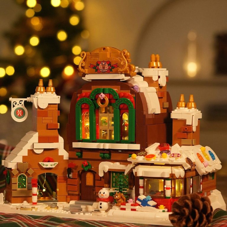 ZHEGAO DZ6025 Christmas Gingerbread House With 1481 Pieces