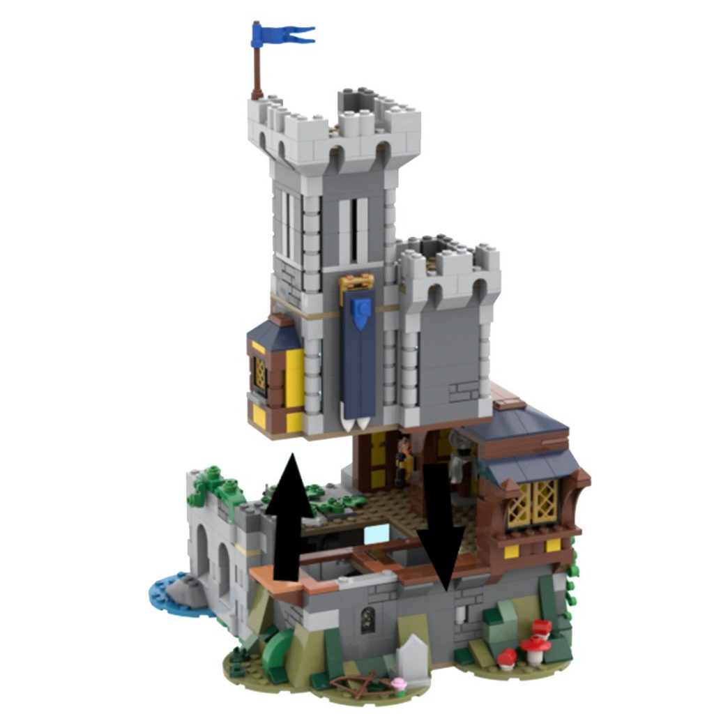 MOC-115655 Black Falcon’s Tower 31120-1 Alt. Build With 944PCS