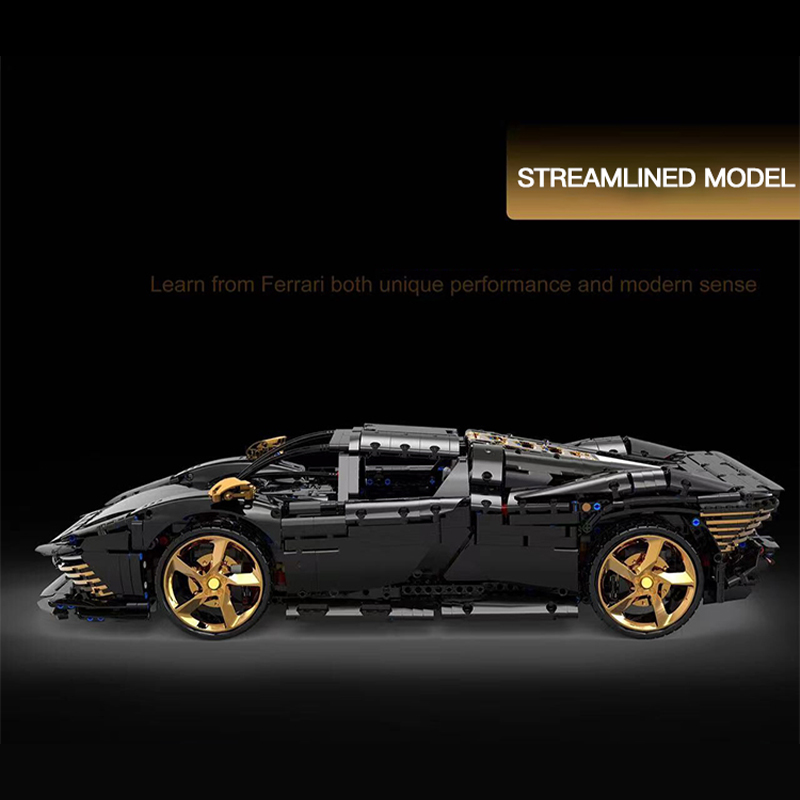 MOC-T006-2 Black “Ferrari “Daytona SP3 Sports Car With 3778pcs