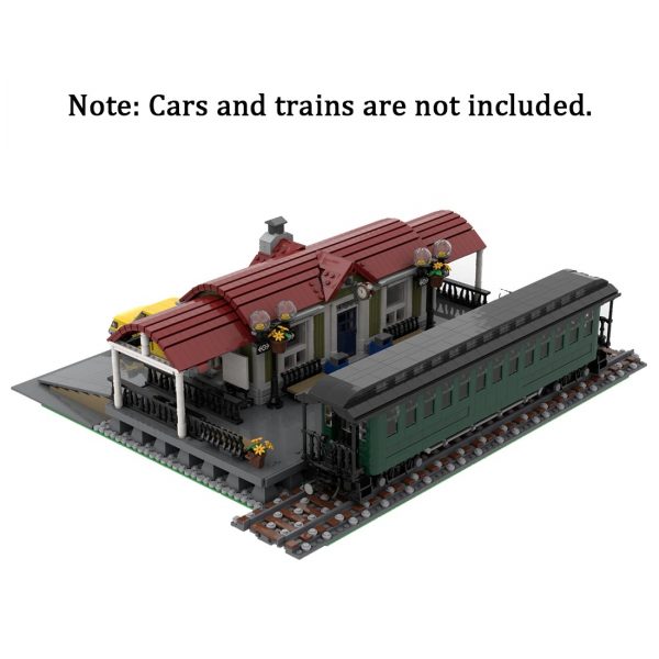 Curved Roof Train Station MOC 92280 3 - MOULD KING