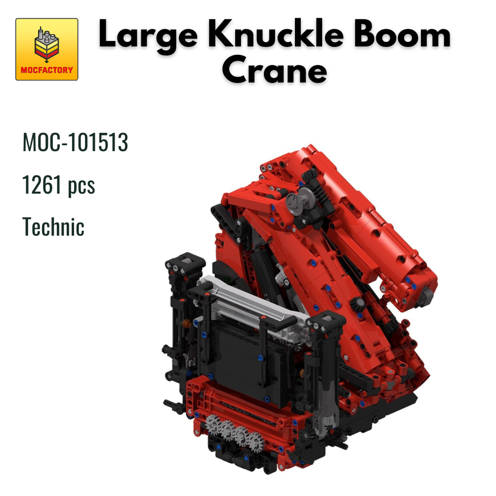 MOC-101513 Large Knuckle Boom Crane With 1261PCS