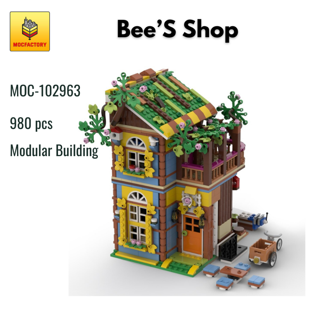 MOC-102963 Bee’S Shop Street View With 980PCS 