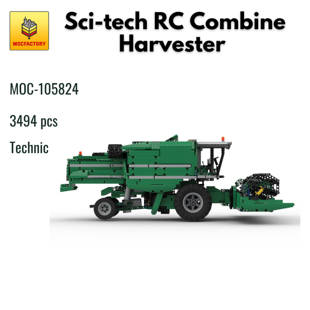 MOC-105824 Sci-tech RC Combine Harvester With 3494PCS 