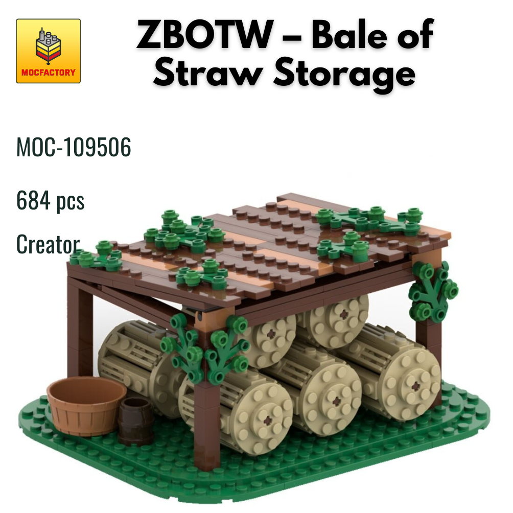 MOC-109506 ZBOTW – Bale of Straw Storage With 684 Pieces