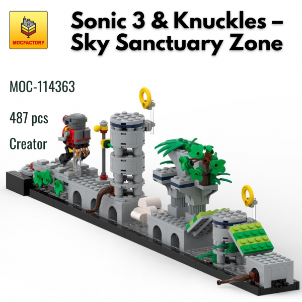 MOC 114363 Creator Sonic 3 Knuckles – Sky Sanctuary Zone MOC FACTORY - MOULD KING
