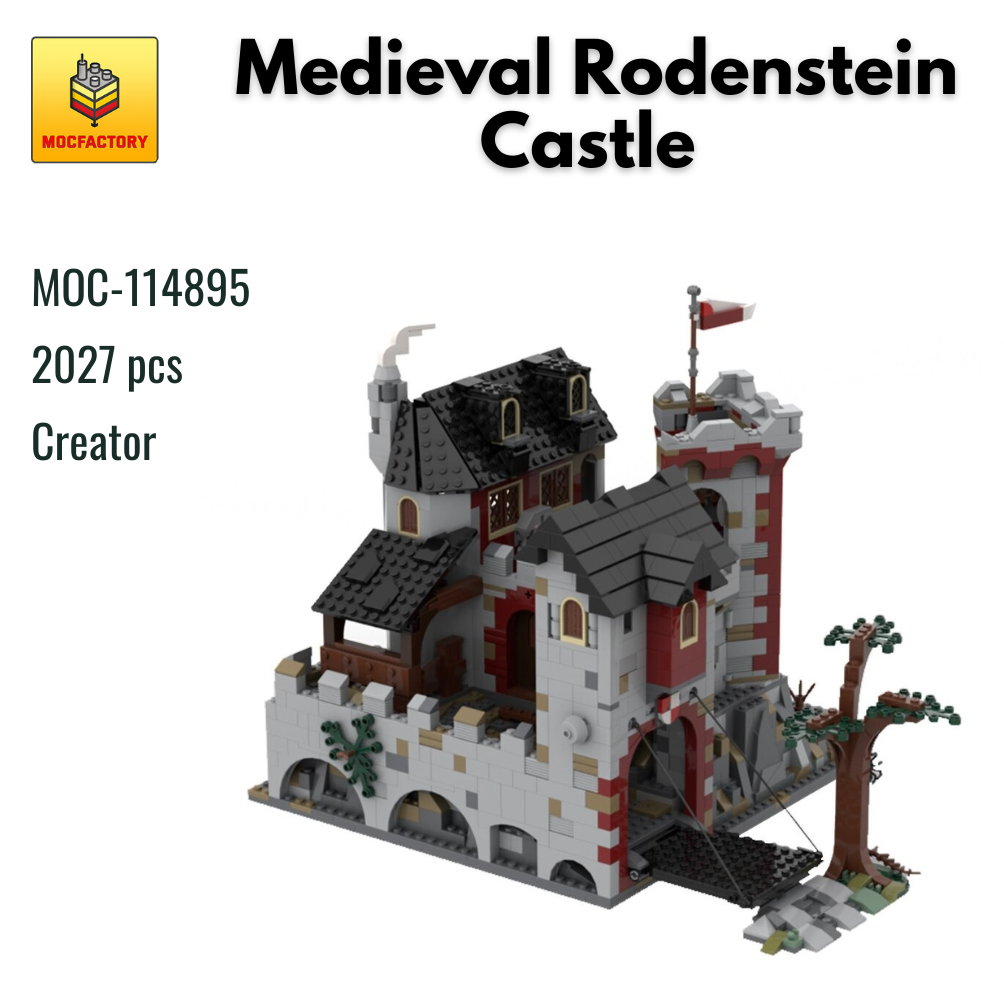 MOC-114895 Medieval Rodenstein Castle With 2027 Pieces