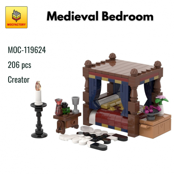 MOC 119624 Creator Medieval Bedroom MOC FACTORY - MOULD KING