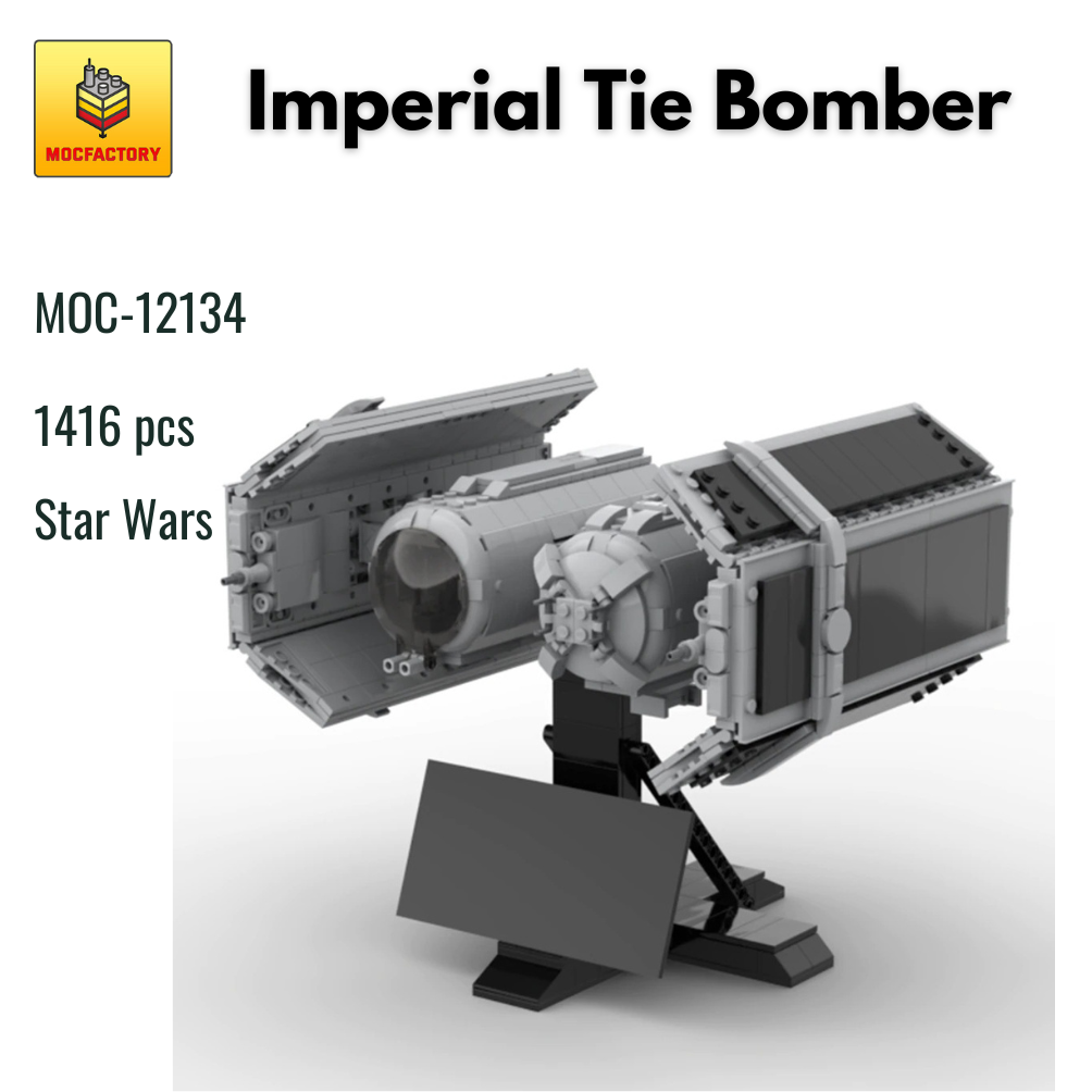 MOC-12134 Imperial Tie Bomber With Stand With 1416 Pieces