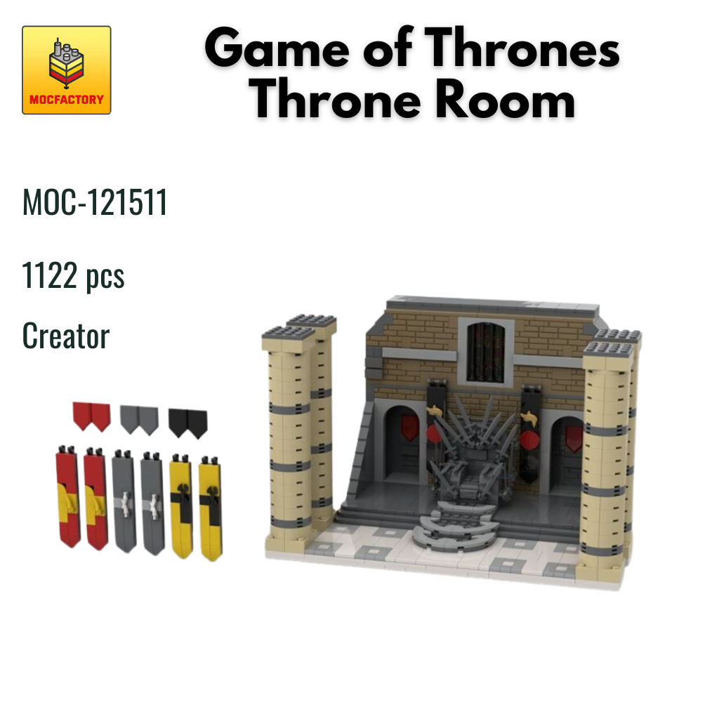 MOC-121511 Game of Thrones Throne Room With 1122 Pieces