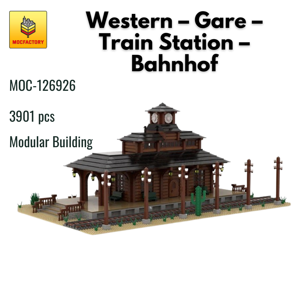MOC-126926 Western – Gare – Train Station – Bahnhof With 3901 Pieces