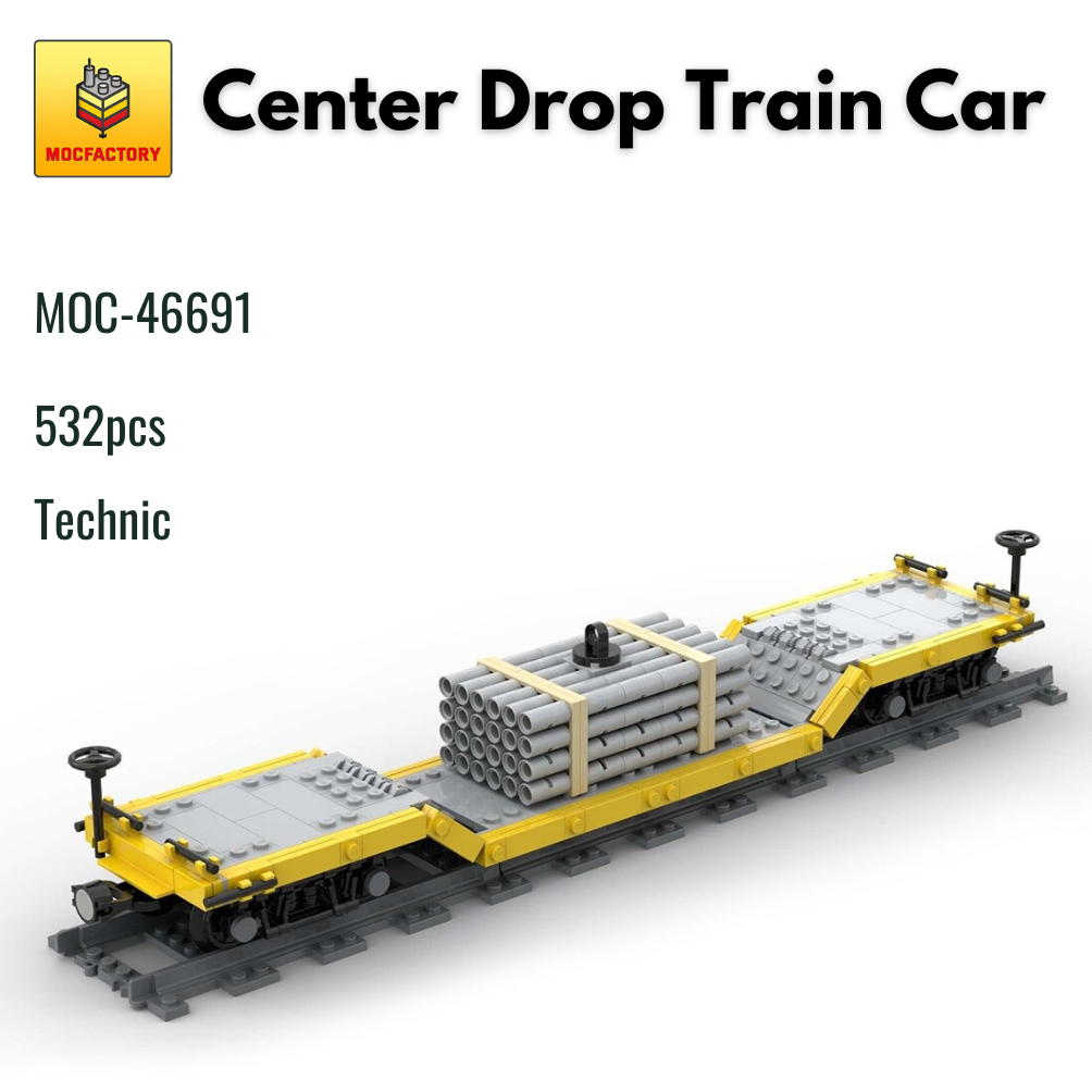 Hæl fodspor Kent MOC-46691 Center Drop Train Car With 532PCS | MOULD KING