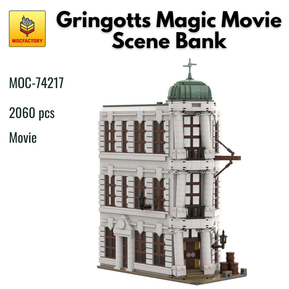 MOC-74217 Gringotts Magic Movie Scene Bank With 2060 Pieces