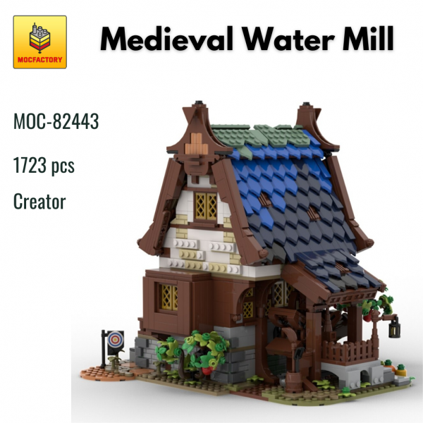 MOC 82443 Medieval Water Mill - MOULD KING