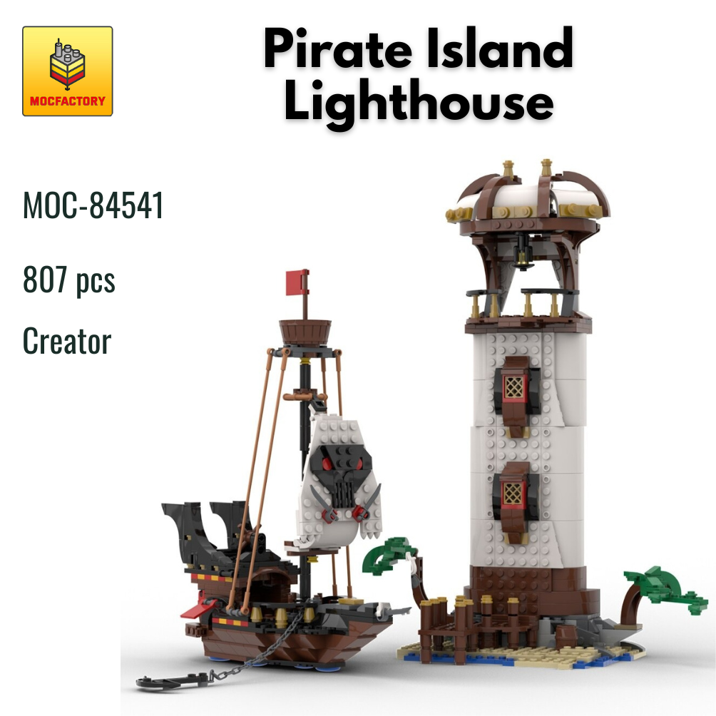 MOC-84541 Pirate Island Lighthouse With 807 Pieces