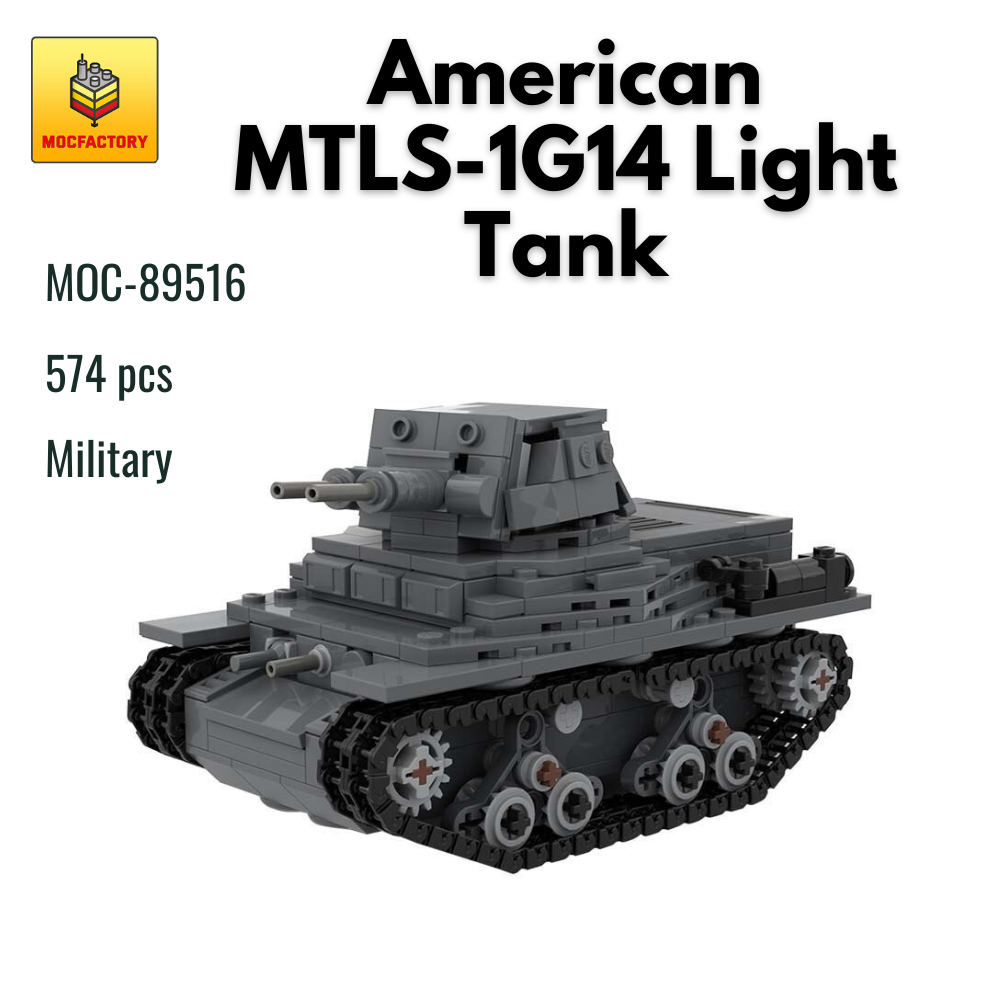MOC-89516 American MTLS-1G14 Light Tank With 574PCS