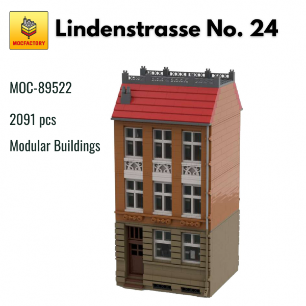 MOC 89522 Modular Buildings Lindenstrasse No. 24 MOC FACTORY - MOULD KING