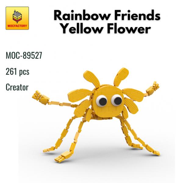 MOC 89527 Creator Rainbow Friends Yellow Flower MOC FACTORY - MOULD KING