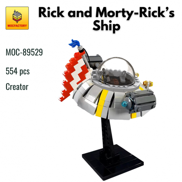MOC 89529 Creator Rick and Morty Ricks Ship MOC FACTORY - MOULD KING