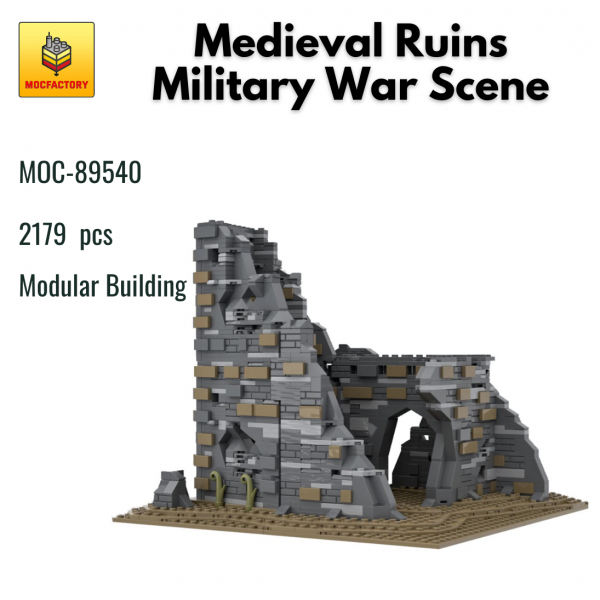 MOC 89540 Modular Building Medieval Ruins Military War Scene MOC FACTORY - MOULD KING