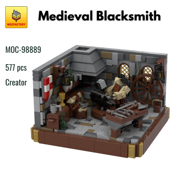 MOC 98889 Creator Medieval Blacksmith MOC FACTORY - MOULD KING