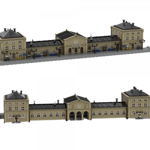 Main Train Station Interlockingen MOC 49856 4 - MOULD KING